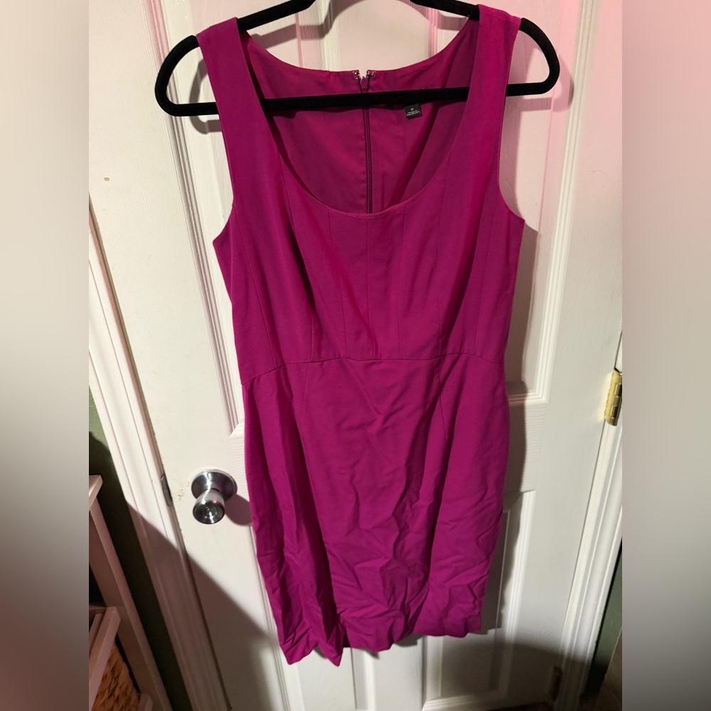 ❄️Ann Taylor Magenta Sleeveless Midi Dress